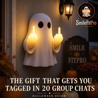 🎃The Quiet Mischief Ghost Light | Creepy-Cute Ghost LED Wall Decor | Spooky Mischievous Halloween Novelty Light, Indoor & Outdoor