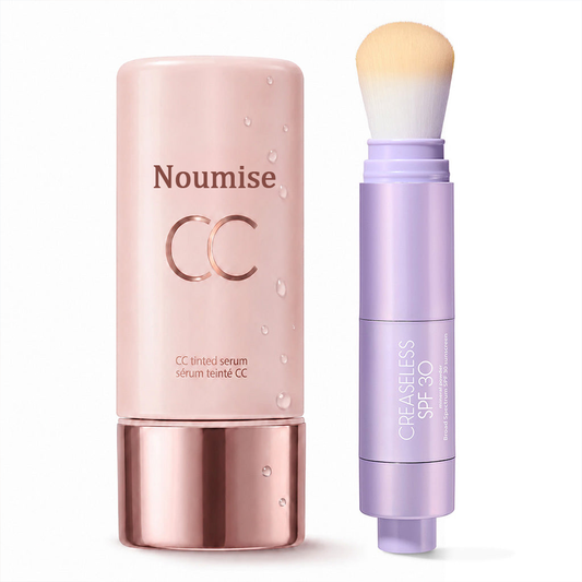 Summer Skin Essentials: CC Color‑Correcting Tinted Serum & Creaseless SPF30 Mineral Setting Powder