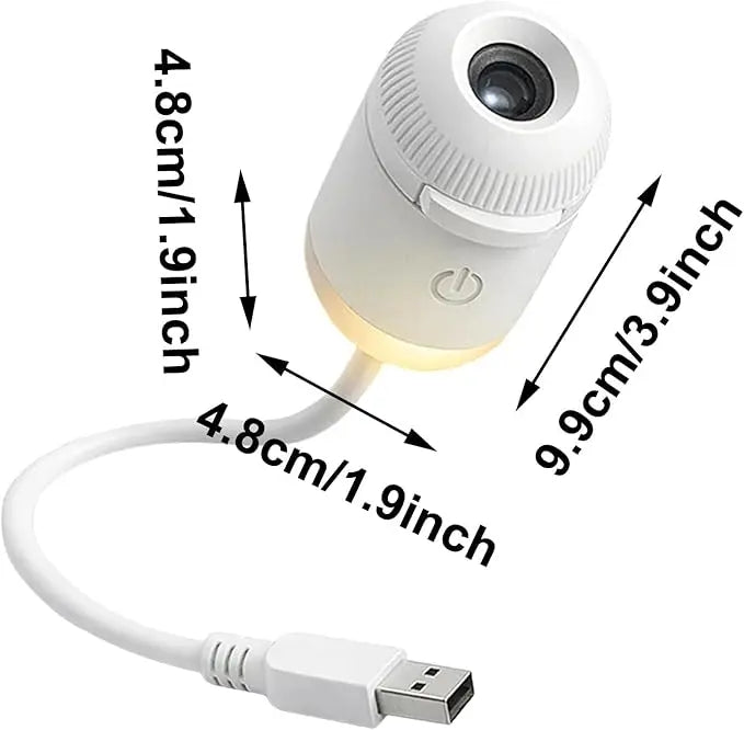 🌌2-in-1 Galaxy Projector Night Light with Flexible Gooseneck | USB Starry Sky Projector for Bedroom